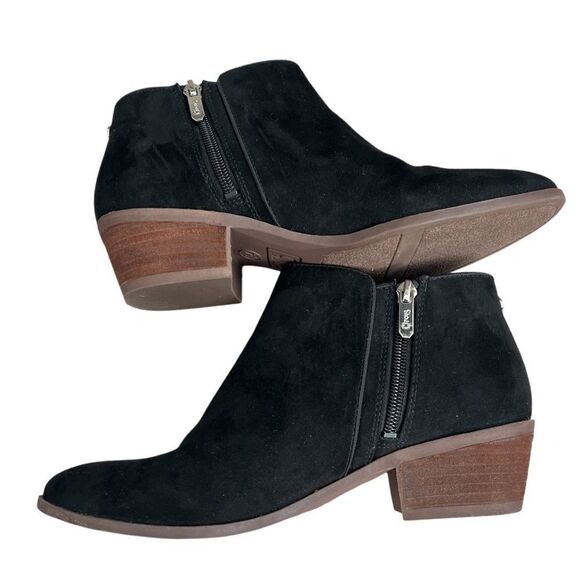 Circus by Sam Edelman Porter Ankle Boots Womens 7.5M Black Faux Suede Booties - Picture 2 of 11